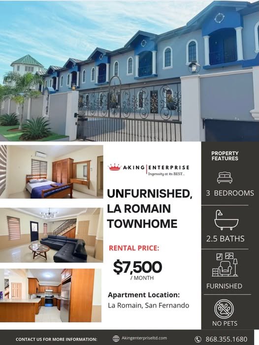 LA ROMAIN TOWNHOUSES FOR RENT!